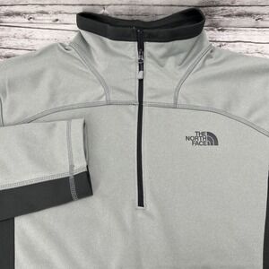 The North Face Pullover Mens L Gray Quarter Zip Performance Polyester NF00CP4A